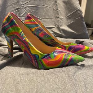 Rainbow Heels Faux Leather
